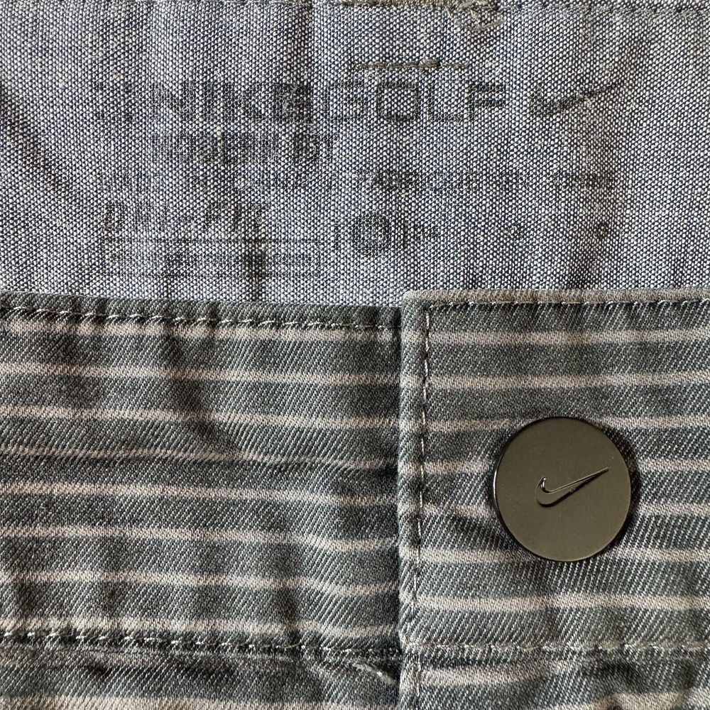 Nike Men's Golf Shorts Charcoal 34 Striped Cotton Stretch Performance Dri‎ Fit - Picture 5 of 12